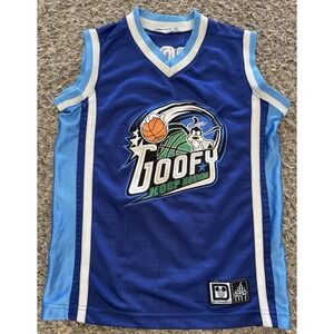 Walt Disney World Goofy Hoop Hounds Basketball‎ Jersey Youth Medium Blue White